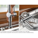 Keukenkraan LINUS-S-F | Chroom met Uittrekbare Douche | 35% Korting