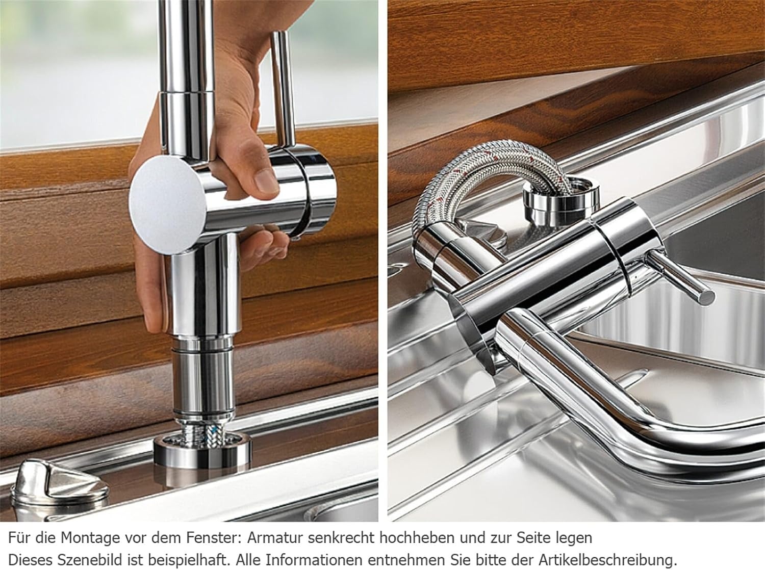 Keukenkraan LINUS-S-F | Chroom met Uittrekbare Douche | 35% Korting