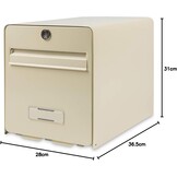 Brievenbus Beige Staal, Weerbestendig & Veilig - 50% Korting!