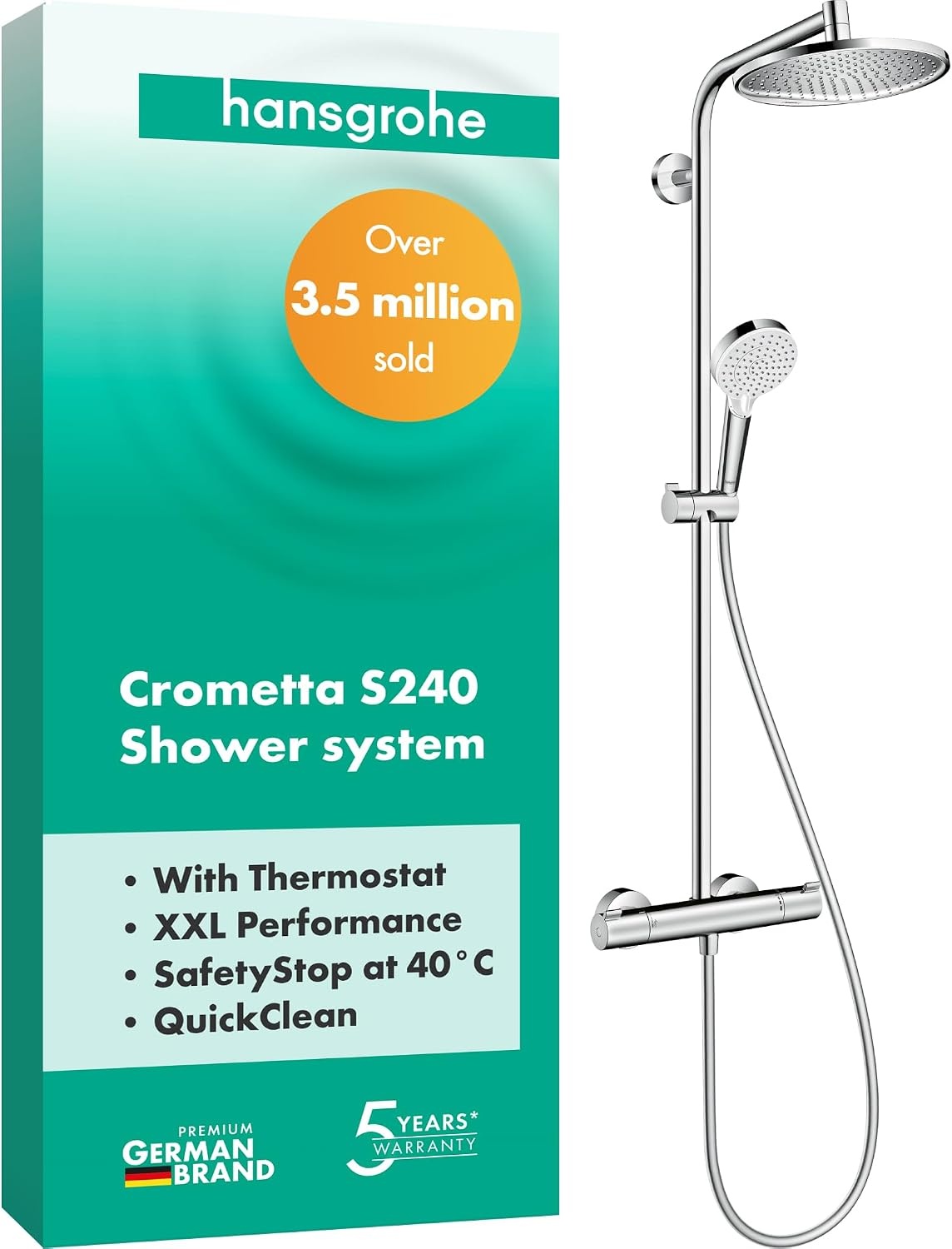 Douchesysteem Crometta S met Thermostaat - 35% Korting!