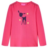 Kindershirt Lange Mouwen Felroze Hertje - 48% Korting