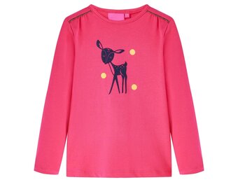 Kindershirt Lange Mouwen Felroze Hertje - 48% Korting