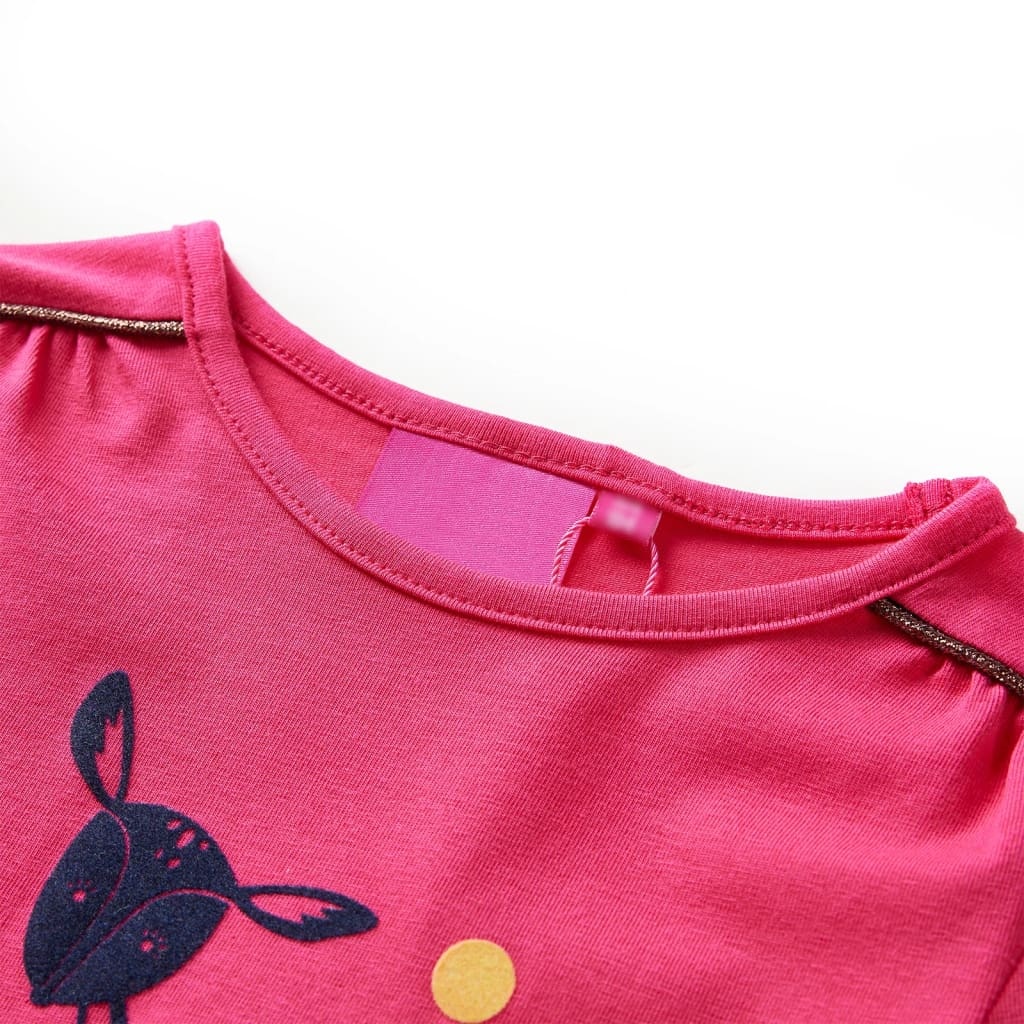 Kindershirt Lange Mouwen Felroze Hertje - 48% Korting