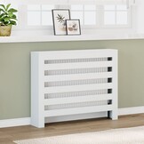 Radiatorombouw met Latten Design - Wit Hout - 104x20x82 cm (33% Korting)
