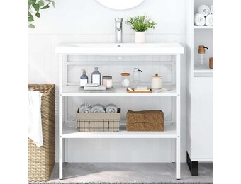 Wastafelframe Wit Ijzer 79x38x83 cm met 34% Korting