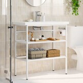 Wastafelframe Wit Ijzer 79x38x83 cm met 34% Korting