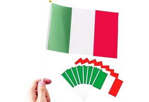 Italiaanse Vlaggetjes 10 stuks met Stokjes - 50% Korting