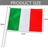 Italiaanse Vlaggetjes 10 stuks met Stokjes - 50% Korting