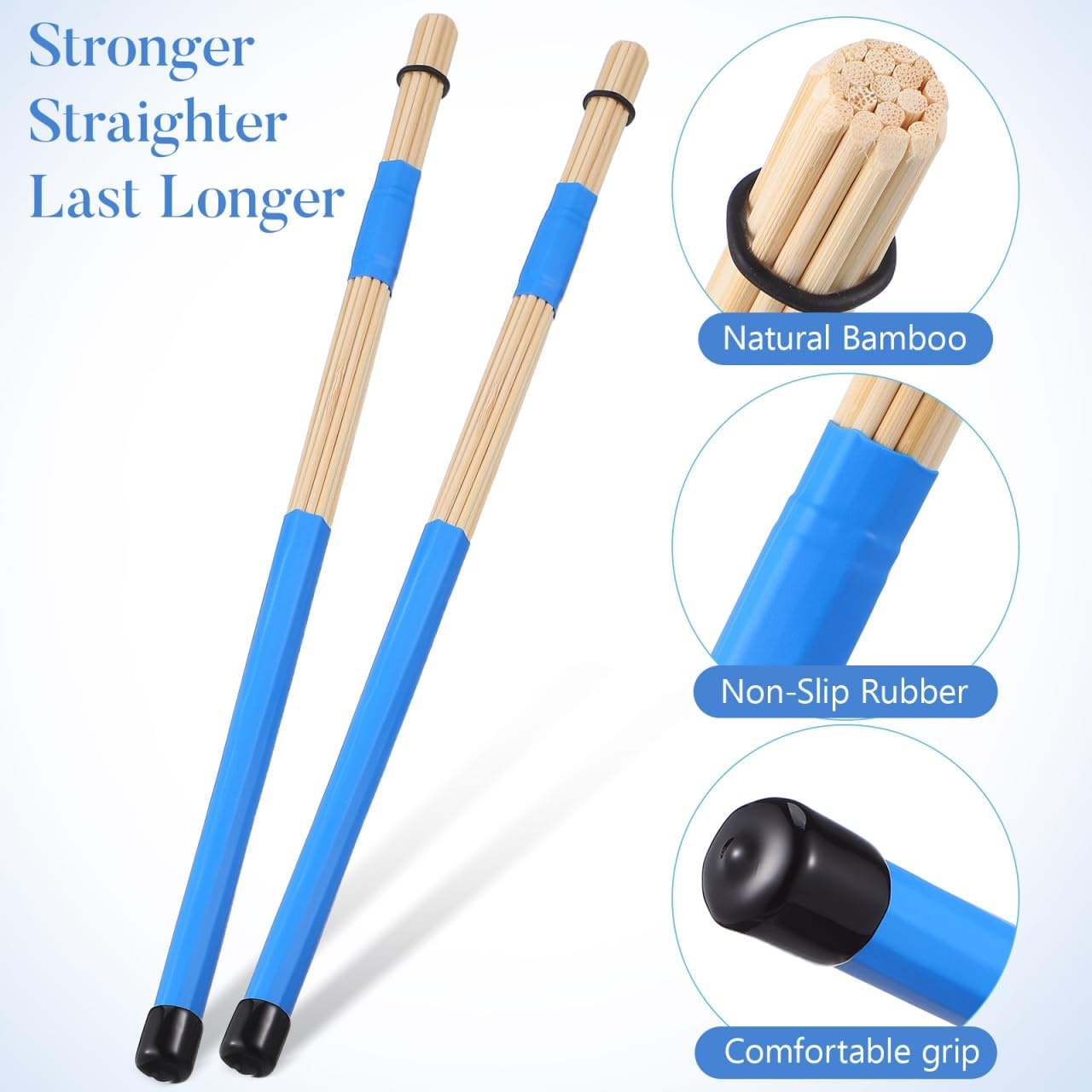 Bamboe Drumsticks Blauw 40 cm (1 Paar) - 31% Korting