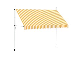 Uittrekbare Luifel 350cm Oranje/Wit Gestreept - 34% Korting