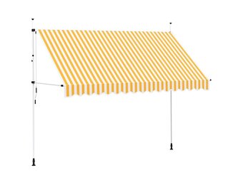 Uittrekbare Luifel 350cm Oranje/Wit Gestreept - 34% Korting