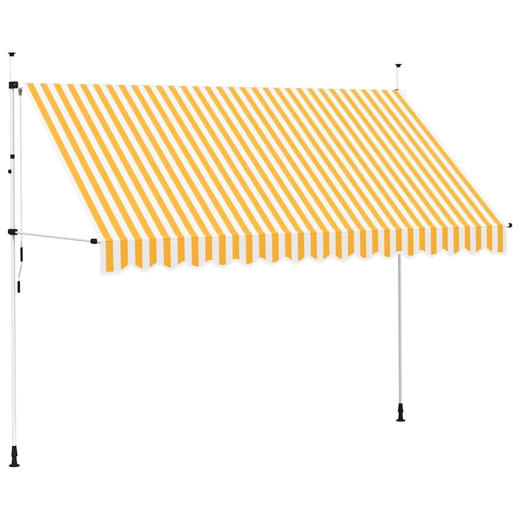 Uittrekbare Luifel 350cm Oranje/Wit Gestreept - 34% Korting