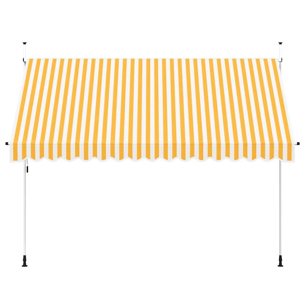 Uittrekbare Luifel 350cm Oranje/Wit Gestreept - 34% Korting