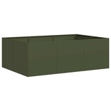 Plantenbak Olijfgroen Staal 120x80x40 cm (54% Korting)