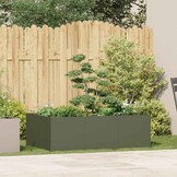 Plantenbak Olijfgroen Staal 120x80x40 cm (54% Korting)