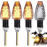 LED Knipperlichten Motor Universeel 12V - Set van 4 - Ambergeel - 37% Korting!