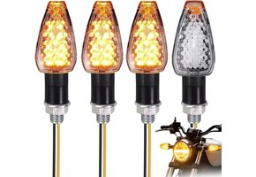 LED Knipperlichten Motor Universeel 12V - Set van 4 - Ambergeel - 37% Korting!