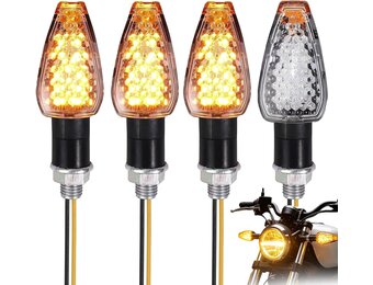 LED Knipperlichten Motor Universeel 12V - Set van 4 - Ambergeel - 37% Korting!