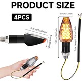 LED Knipperlichten Motor Universeel 12V - Set van 4 - Ambergeel - 37% Korting!