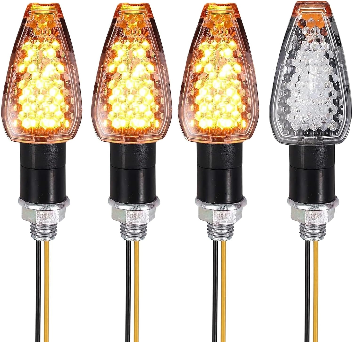 LED Knipperlichten Motor Universeel 12V - Set van 4 - Ambergeel - 37% Korting!