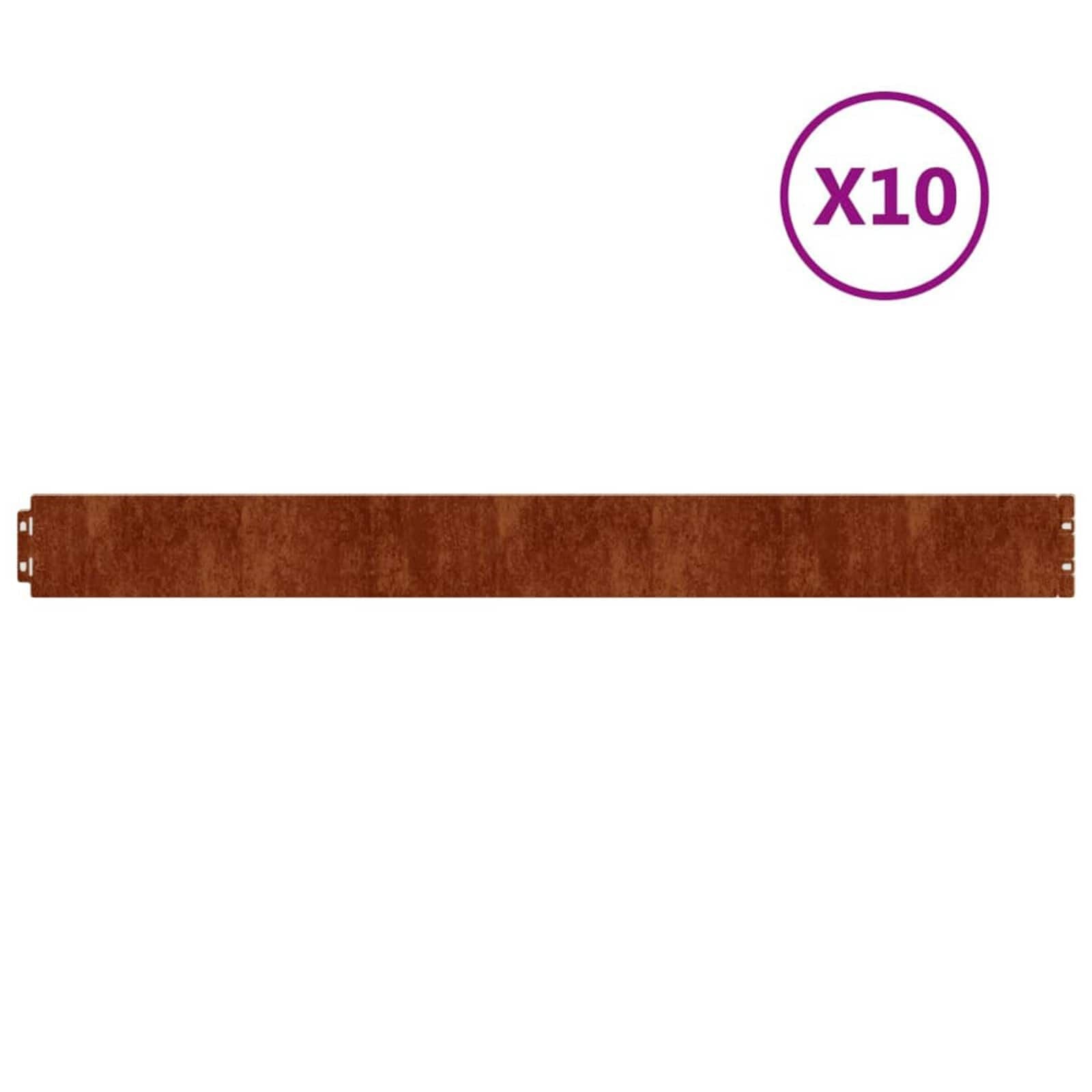 10x Cortenstaal Gazonranden (103cm) - 33% Korting