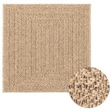 vidaXL Vloerkleed ZIZUR Jute Look 120x120 cm - Binnen & Buiten - 33% Korting