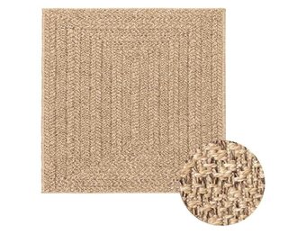 vidaXL Vloerkleed ZIZUR Jute Look 120x120 cm - Binnen & Buiten - 33% Korting