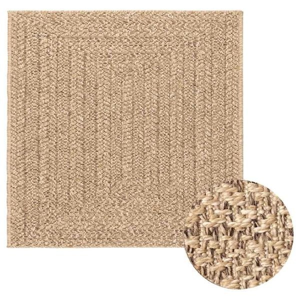 vidaXL Vloerkleed ZIZUR Jute Look 120x120 cm - Binnen & Buiten - 33% Korting
