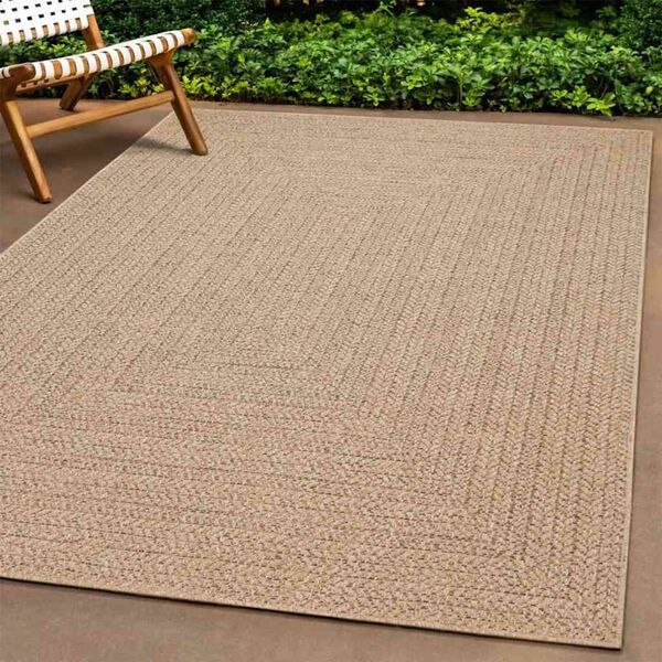 vidaXL Vloerkleed ZIZUR Jute Look 120x120 cm - Binnen & Buiten - 33% Korting