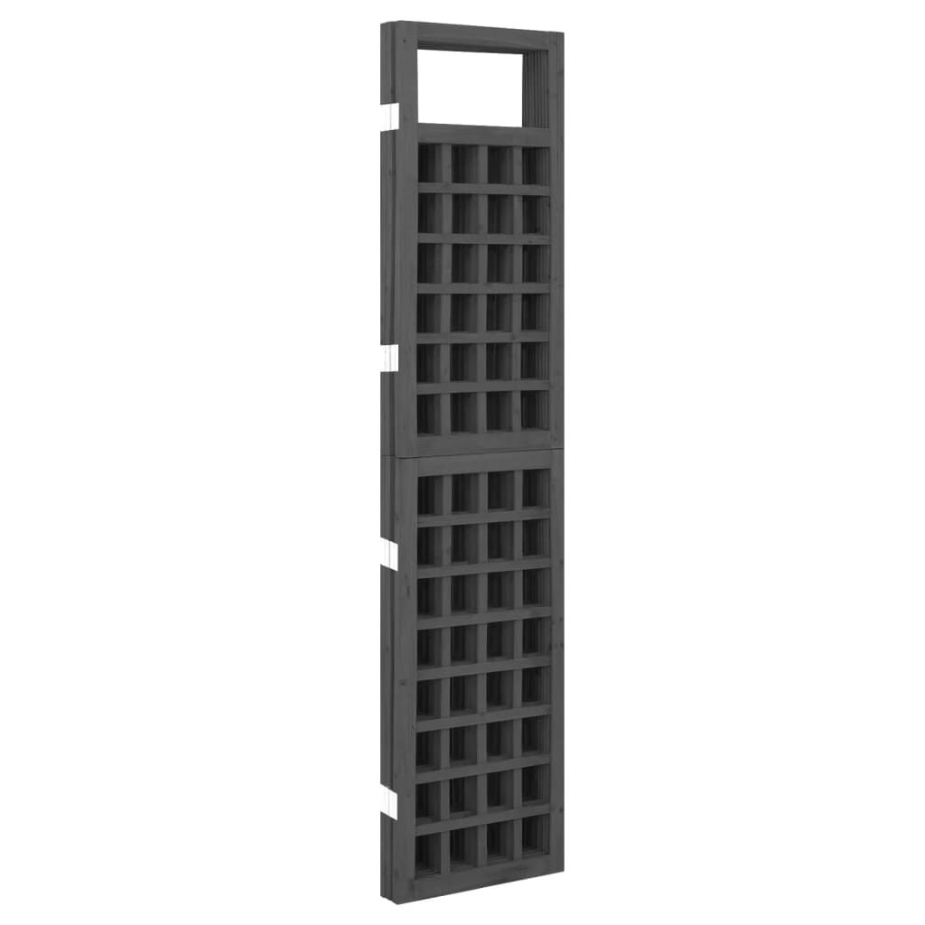 Kamerverdeler/Trellis met 4 Panelens, 161x180 cm, Vurenhout Zwart (54% Korting)