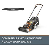 Reservemes grasmaaier WA0029 | 40cm snijbreedte | Zwart | 32% Korting