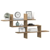 vidaXL Wandschap 124,5 cm Eikenlook - Ruimtebesparend & Stabiel met 33% Korting