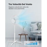 Staande Ventilator Midea FS40-20M, 40W, Wit - 34% Korting!
