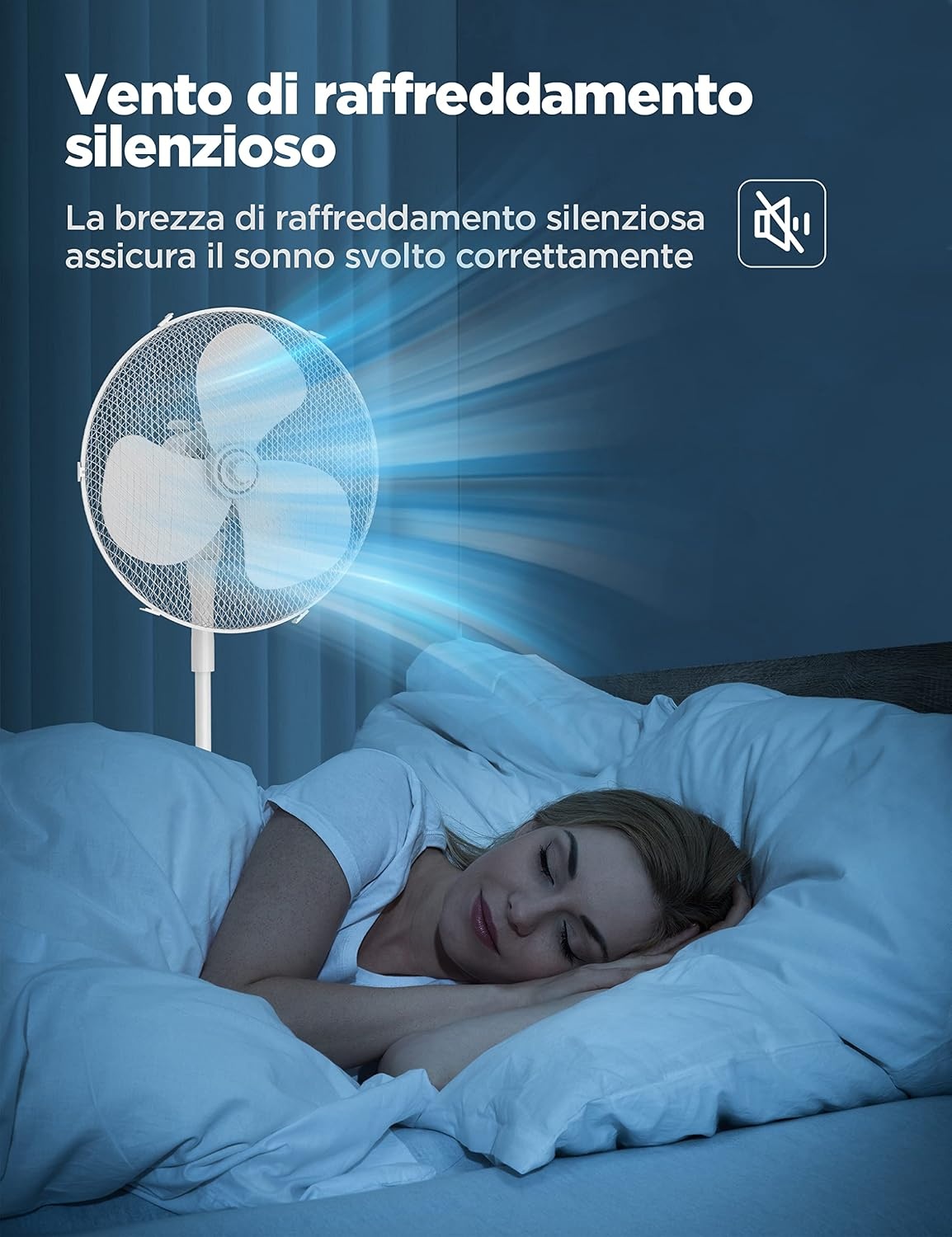Staande Ventilator Midea FS40-20M, 40W, Wit - 34% Korting!