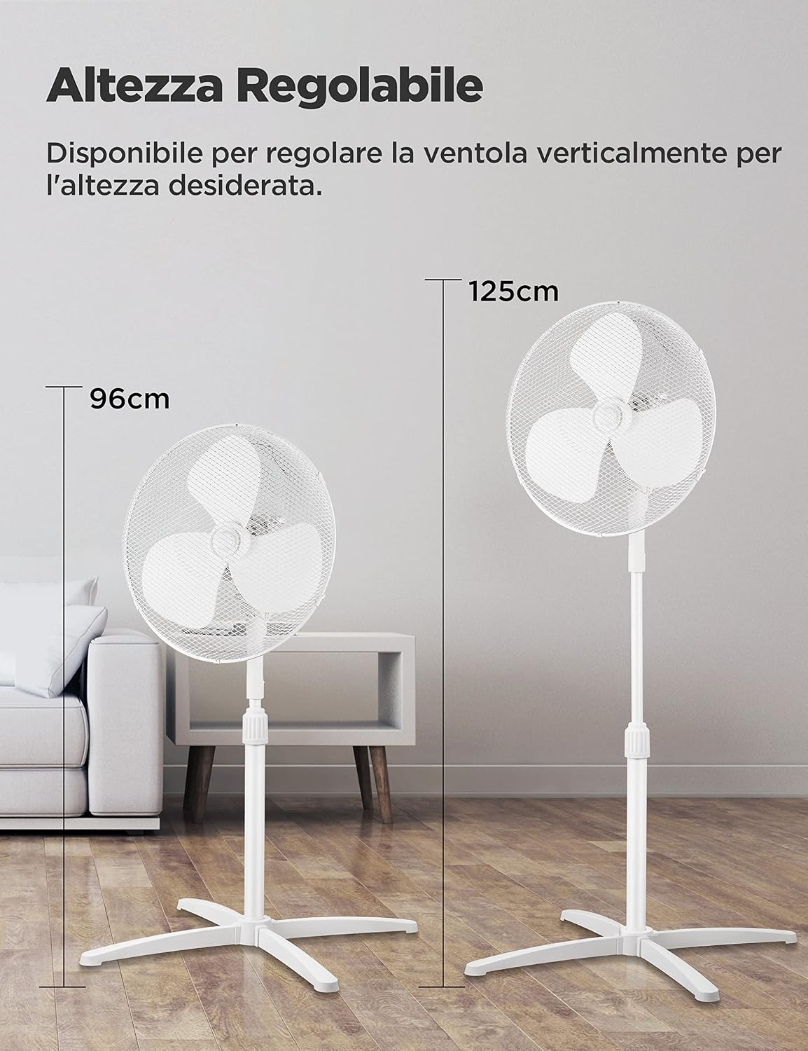 Staande Ventilator Midea FS40-20M, 40W, Wit - 34% Korting!
