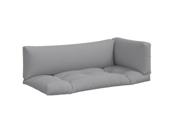 vidaXL Palletkussens Set (3 Stuks) Grijs - 34% Korting