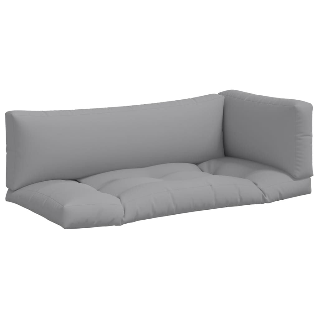 vidaXL Palletkussens Set (3 Stuks) Grijs - 34% Korting