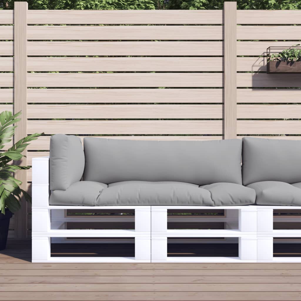 vidaXL Palletkussens Set (3 Stuks) Grijs - 34% Korting