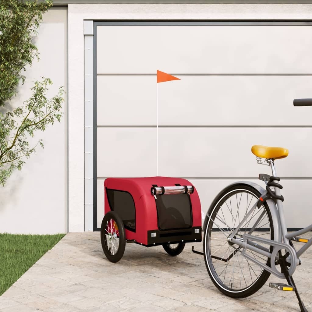 Hondenfietskar Robuust Oxford Stof Rood/Zwart - 34% Korting