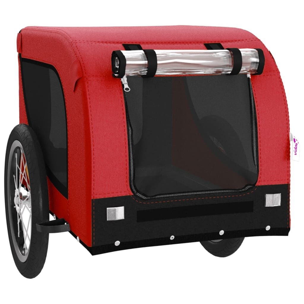 Hondenfietskar Robuust Oxford Stof Rood/Zwart - 34% Korting