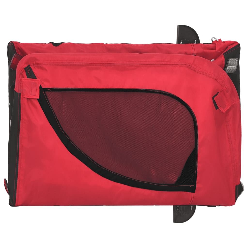Hondenfietskar Robuust Oxford Stof Rood/Zwart - 34% Korting
