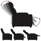 Verstelbare Fauteuil Stof Zwart - 35% Korting