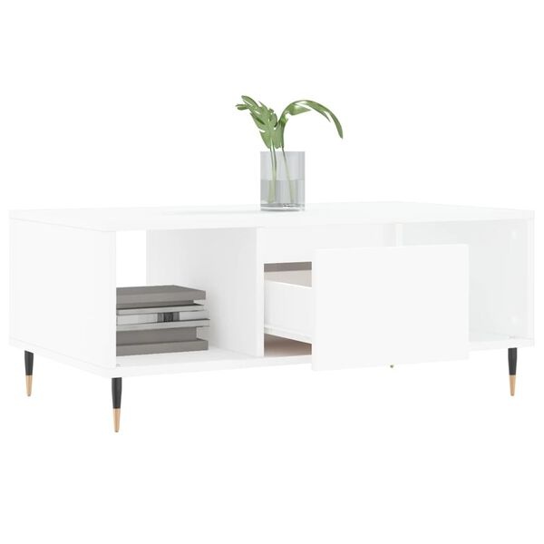 Moderne Salontafel Wit Bewerk Hout (33% Korting)