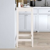Bartafel Grenenhout Wit 50x50x110 cm - 54% Korting!