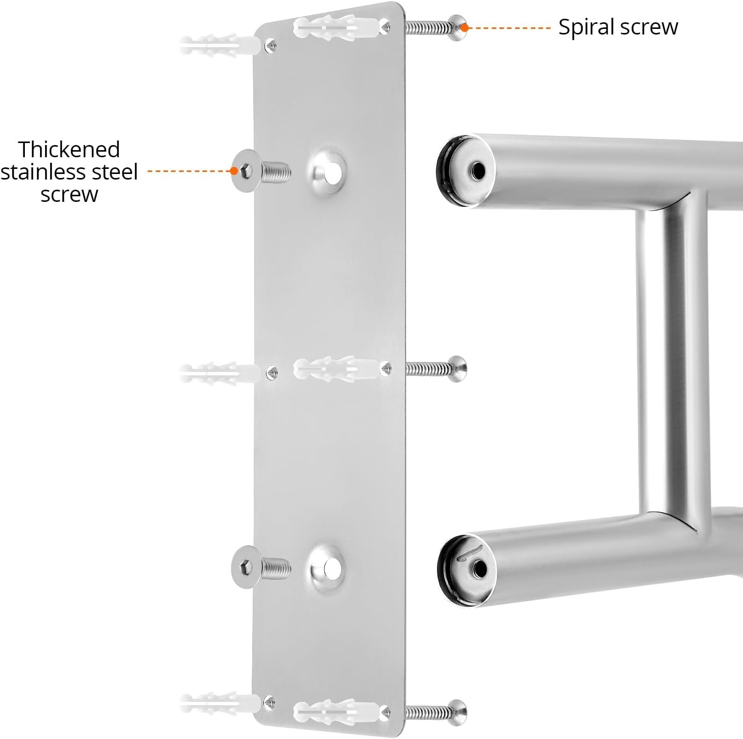 QWORK RVS U-greep 60cm - Zilverkleurige Wandbeugel (33% Korting)