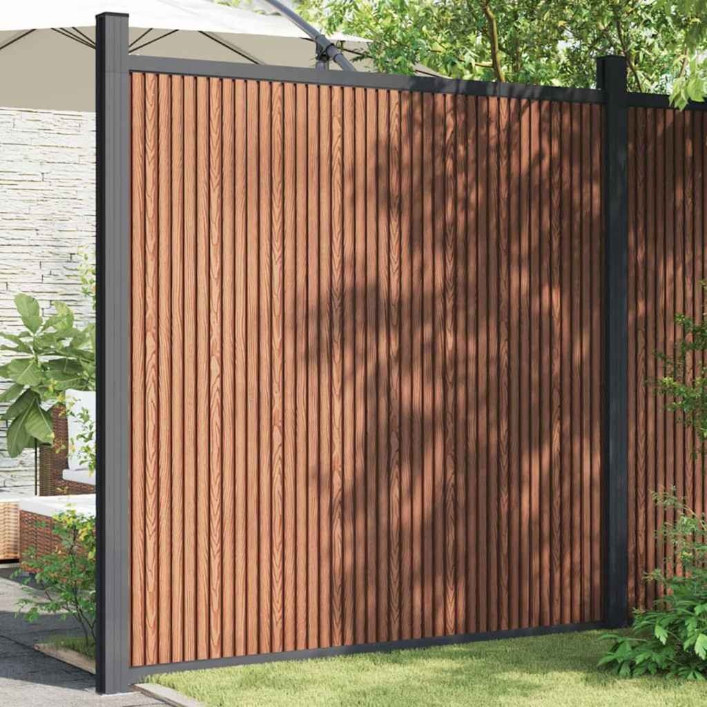 vidaXL Schuttingpaneel 173x186 cm HKC bruin