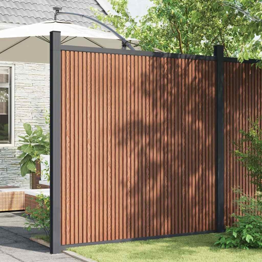 vidaXL Schuttingpaneel 173x186 cm HKC bruin