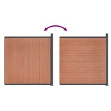 vidaXL Schuttingpaneel 173x186 cm HKC bruin