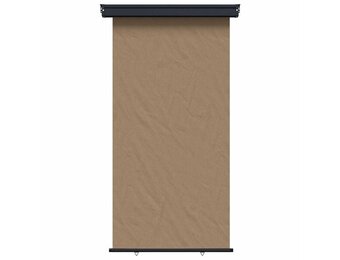 vidaXL Zijscherm Balkon 117 x 250 cm 100% polyester ijzer staal Taupe