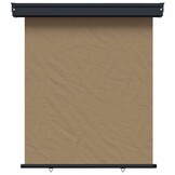 vidaXL Zijscherm Balkon 117 x 250 cm 100% polyester ijzer staal Taupe